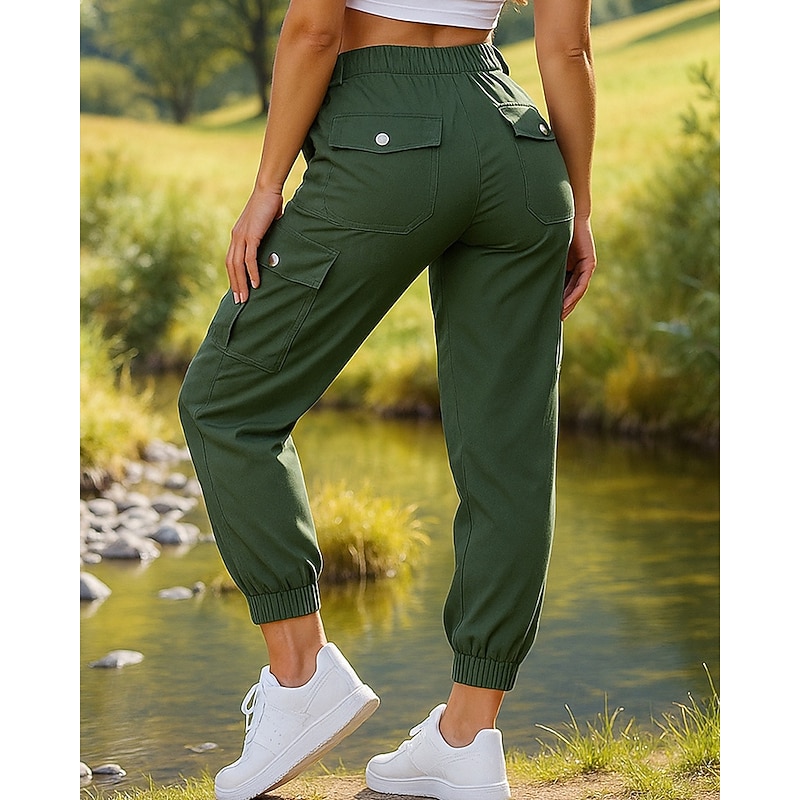 Women's Cargo Pants Hiking Pants Trousers Outdoor Regular Fit Quick Dry Bottoms Pocket Black Pink Camping / Hiking Running S M L XL XXL4