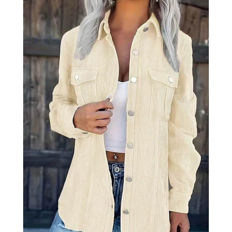 Women's Puffer Jacket Quilted Jacket Casual Jacket Comfortable Breathable Pocket Buttons Casual Plain Vacation Street Casual Daily Wear Single Breasted Short Turndown Regular Fit Long Sleeve Outerwear4