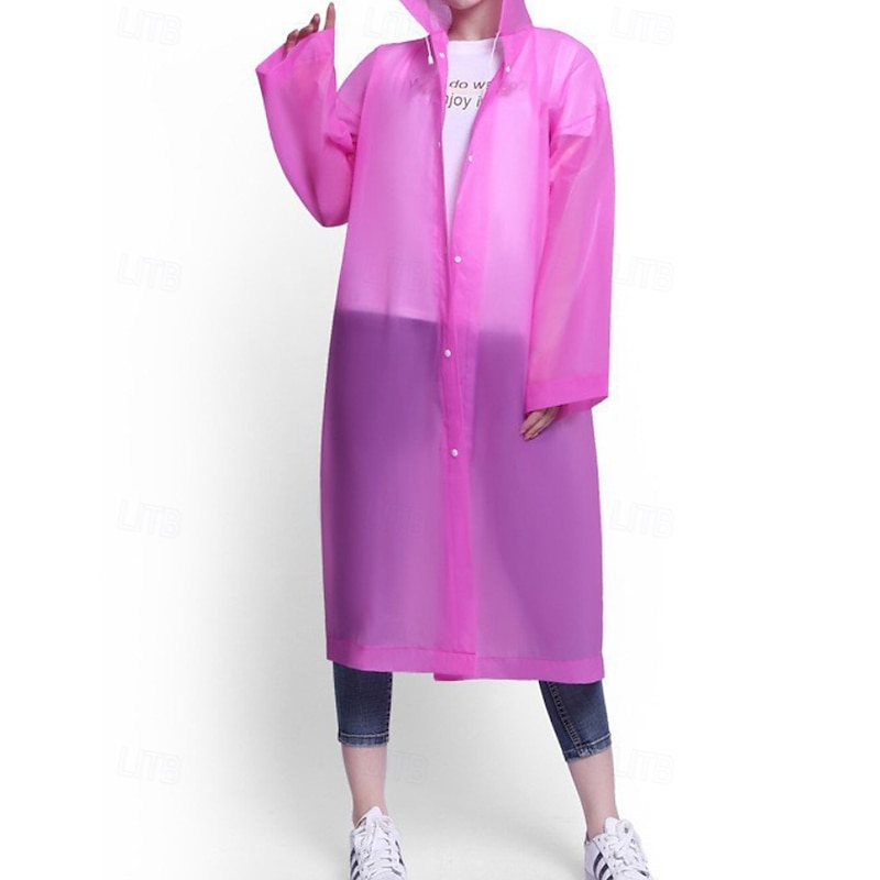 Women's Cloak / Capes Waterproof Windproof Buttons Casual Plain Vacation Street Daily Wear Going out Long Hooded Regular Fit Long Sleeve Outerwear White Yellow Blue Fall Winter3