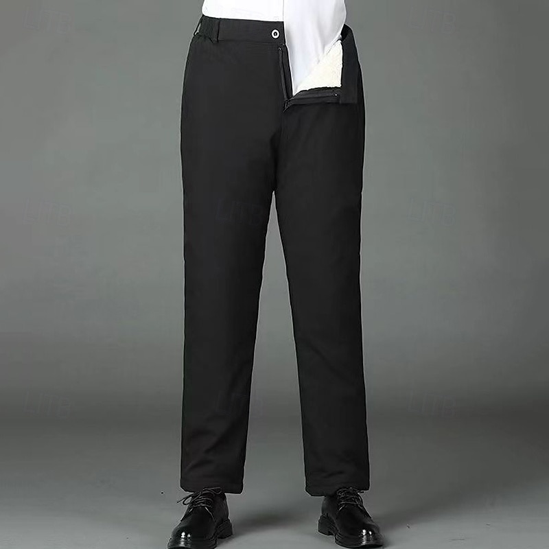 Men's Winter Sweatpants Shrepa Fleece Pants Thick with Pockets High Waist Bottoms Athleisure Gym Workout Windproof Warm Gym Outdoor Running Regular Fit Sportswear Activewear Solid Colored Dark Grey3