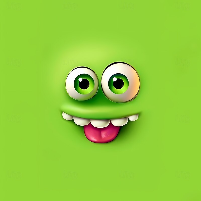 Men's 3D Funny Emotes T Shirt Long Sleeve T shirt 3D Print Crew Neck Shirt Fashion Exaggerated Street Daily Blue Green Summer Spring Fall Clothing Apparel S M L XL XXL XXXL3