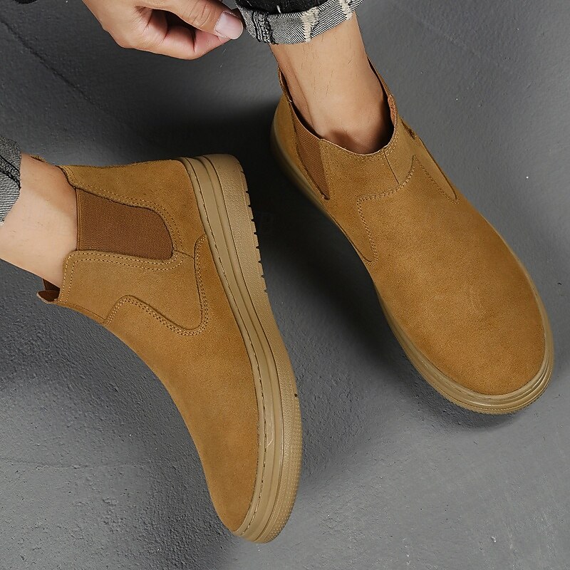 Men's Tan Chelsea Boots – Simple Slip-On Design with Modern Style for Office, Casual Gatherings and Everyday Comfort4