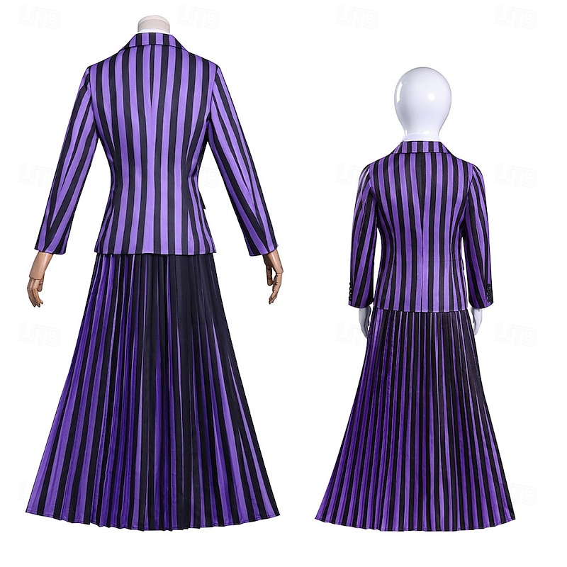 Dark Academia Halloween Fancy Costume School Uniform Gothic Horror Gothic Horror Scary Costume Kid's Adults' Women's Girls' Halloween Carnival Performance Party Easy Halloween Costumes Dress Up4