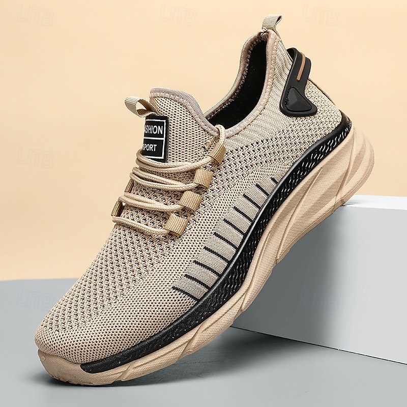 Men's Red Breathable Mesh Sneakers – Lightweight Athletic Running Shoes for Casual Wear, Sports and Outdoor Fitness2