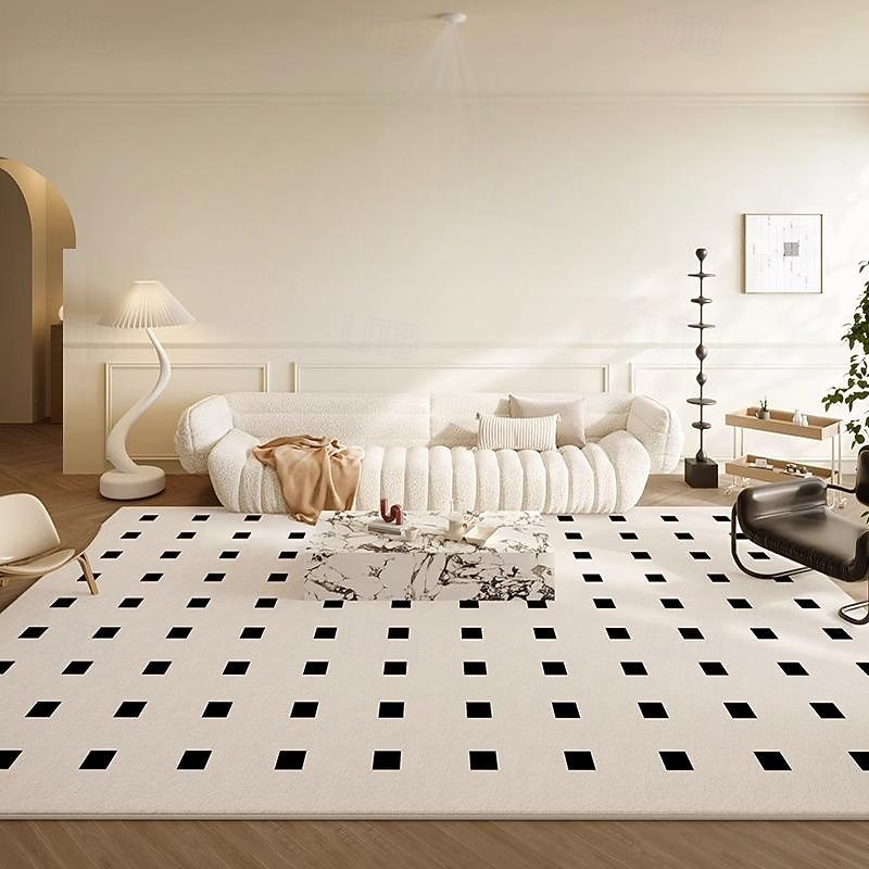 French Vintage Area Rug, Cream Style Luxury Carpet for Living Room, Soft Bedroom Floor Mat, Waterproof & Stain Resistant Sofa Coffee Table Rug, Elegant Home Decor