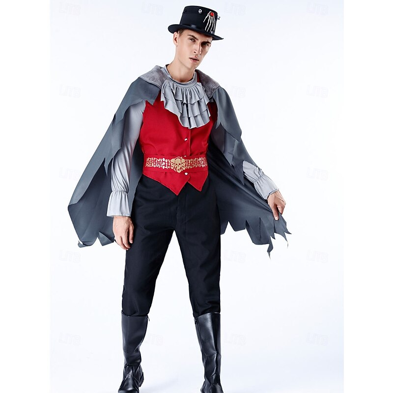 Vampire Halloween Outfits Fancy Costume Cosplay Adults' Men's Halloween Carnival Performance Party Easy Halloween Costumes Dress Up2
