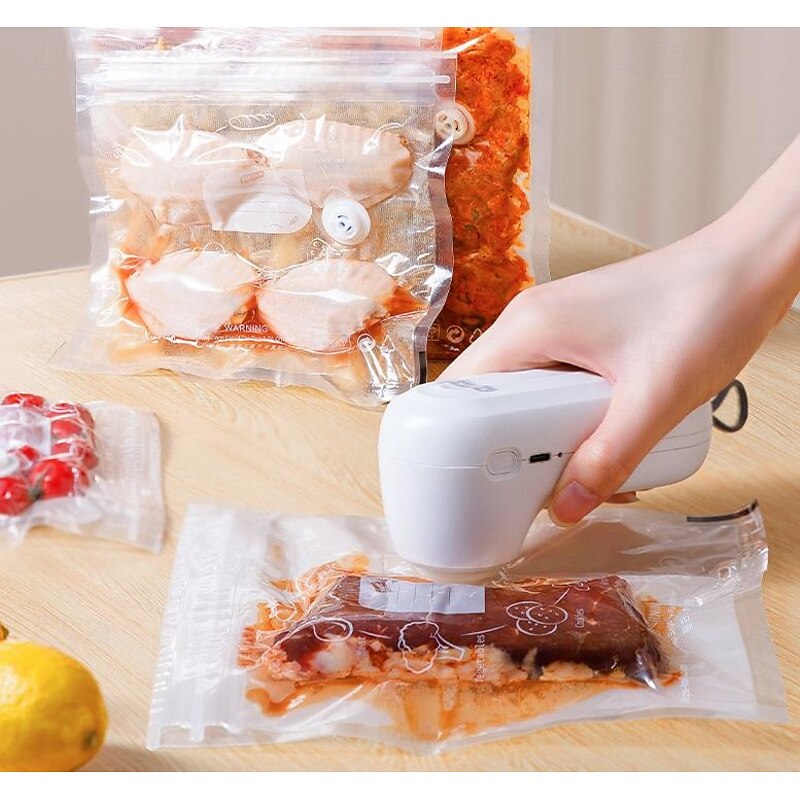 TAILI Vacuum Sealer For Food, Reusable Sous Vide Bags, Powerful Handheld Vacuum Sealer Machin, Sealing Clip, PA PE Material, Ideal for Cooking, Meal Prep & Long-Term Freshness4