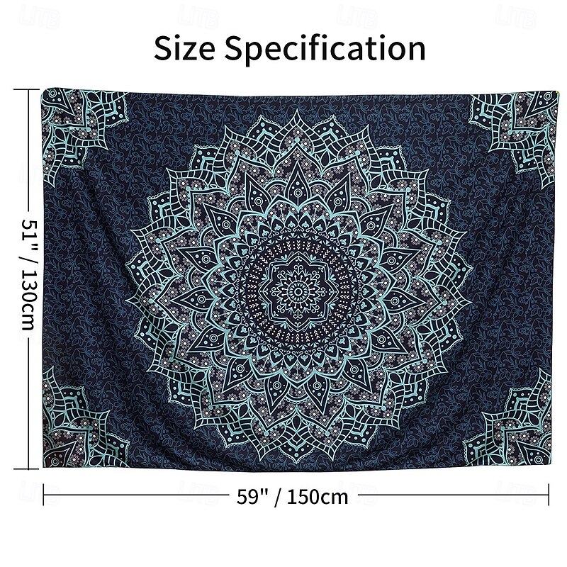 Tapestry Banners Blanket Mandala Bohemian Boho 3D Bedroom Living Room Dorm Teens Room College Dorm Wall Porch Home Decor2
