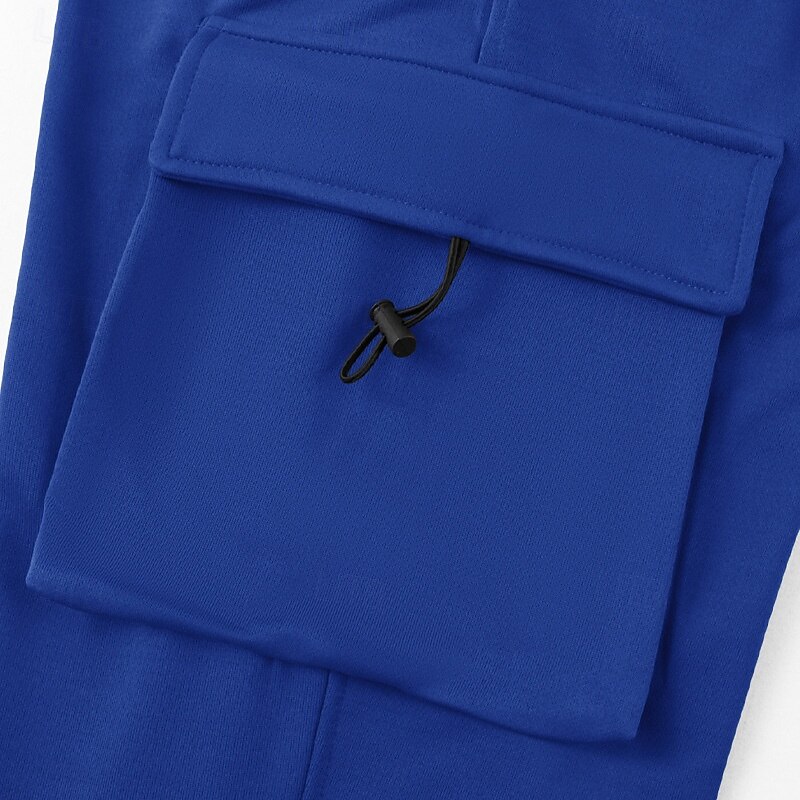 Men's Cargo Sweatpants Trousers Straight Leg Sweatpants Drawstring Elastic Waist Multi Pocket Plain Moisture Wicking Breathable Full Length Sports Outdoor Casual Daily Fashion Streetwear Black White4