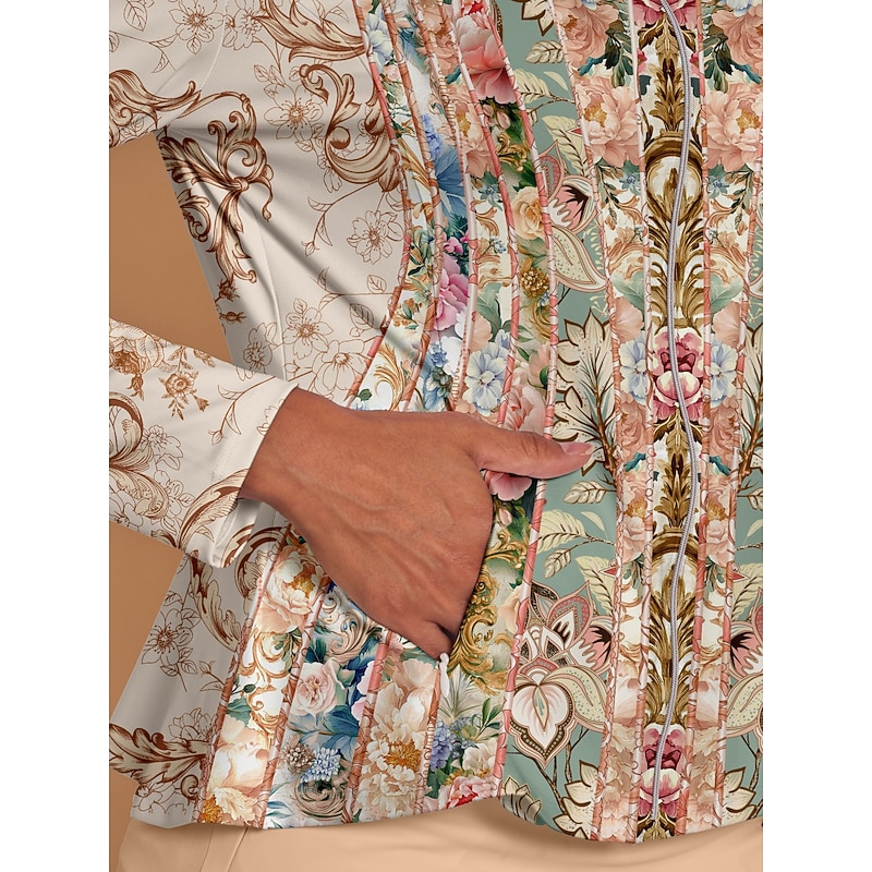 Women's Golf Jacket Brown Long Sleeve Top Ladies Golf Attire Clothes Outfits Wear Apparel3