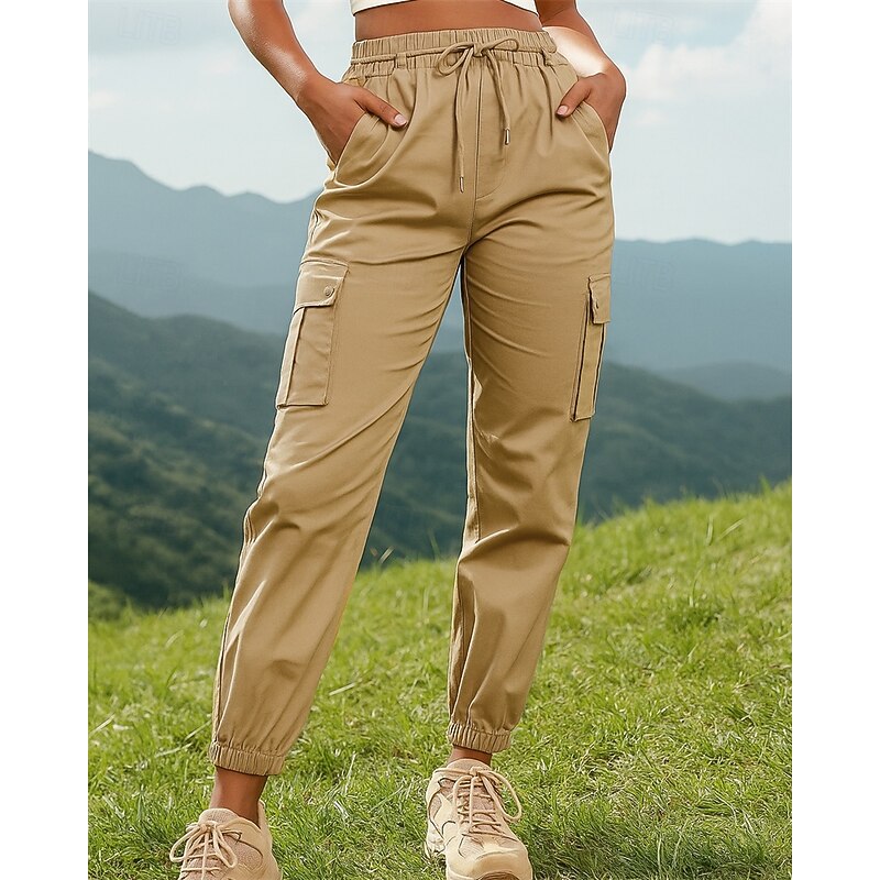 Women's Hiking Pants Trousers Hiking Trousers Jogger Pants Outdoor Regular Fit Quick Dry Lightweight Breathable Pants / Trousers Elastic Waist Pink Brown Camping / Hiking Hunting Camping / Hiking3