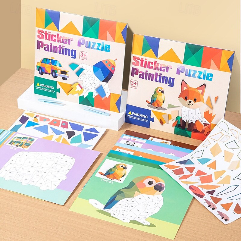 8 Colorful Scenes to Create  Paint-by-Sticker Art Designs for Kids Ages 4 and Up3
