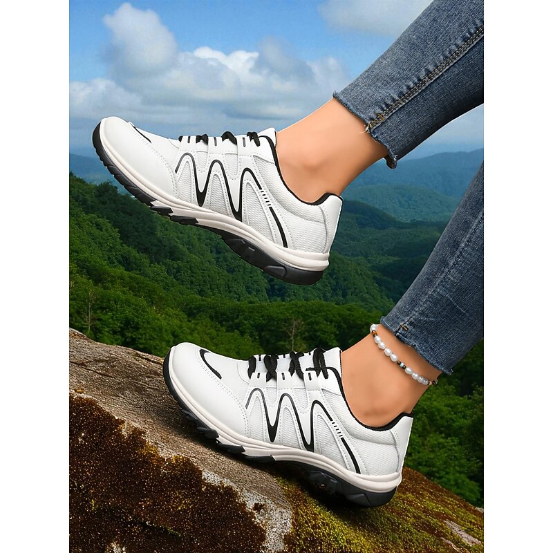 Women's Lace-Up Mesh Sneakers – Breathable Non-Slip Walking Shoes for Hiking, Running and Daily Casual Style4
