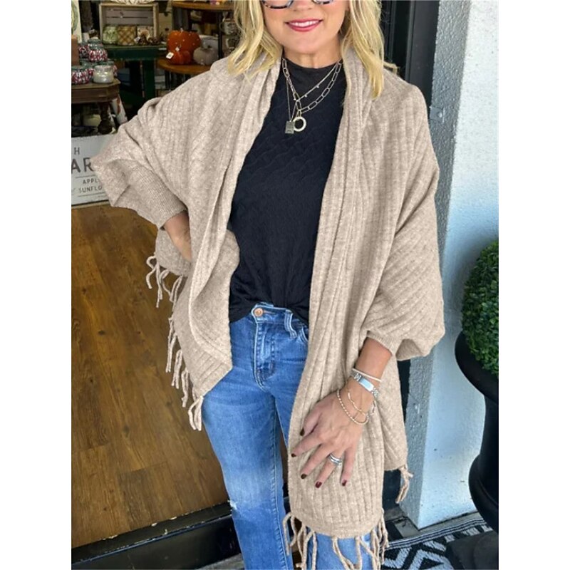 Cape Elegant Keep Warm Long Sleeve Cotton Wedding Wraps With Tassel For Wedding Spring2