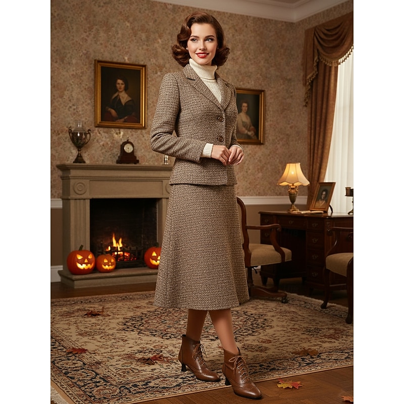 Women's Edwardian Era Lace-Up Ankle Boots - 1900s Vintage Victorian Brogue Kitten Heel Faux Leather Booties for Gatsby Parties, Historical Reenactments and Fall Retro Outfits4