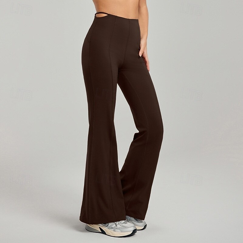 Women's fitness pants Pilates Pants Yoga Pants Lightweight High Waist Gym Pilates Zumba Bottoms Solid Color Black White Dark Blue Fall Sports Activewear2