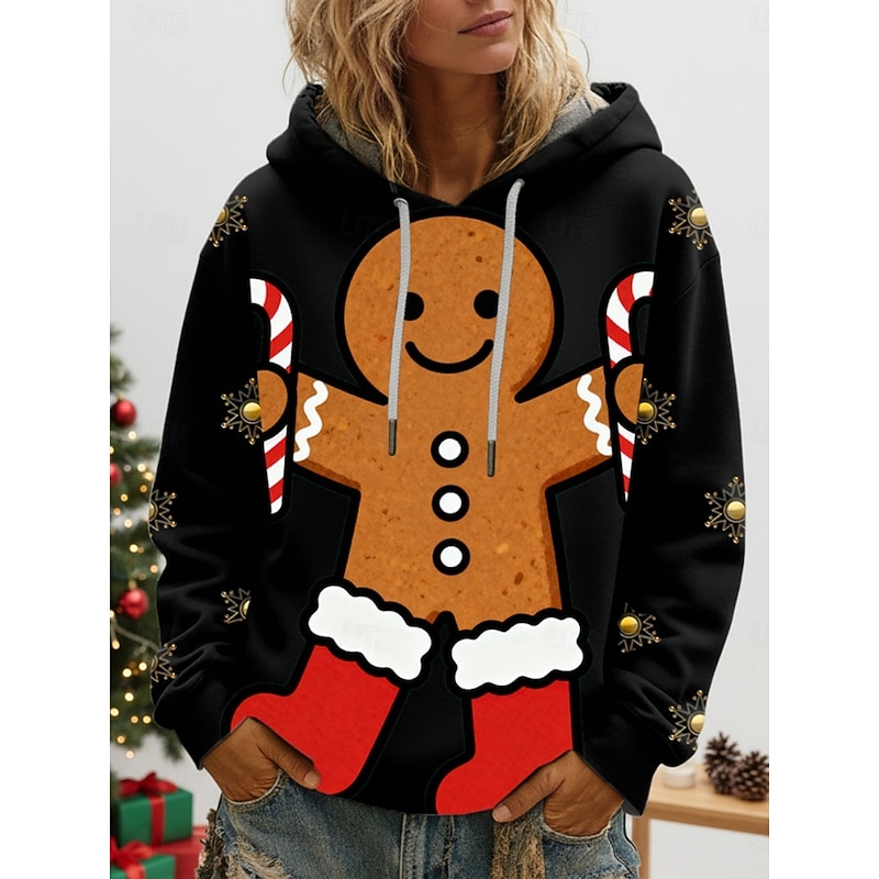 Women's Pullover Hoodies Graphic Fashion Streetwear Casual Long Sleeve Hooded Regular Tops Dailywear Casual Drawstring Print Black Red Blue Green Spring Fall Winter2