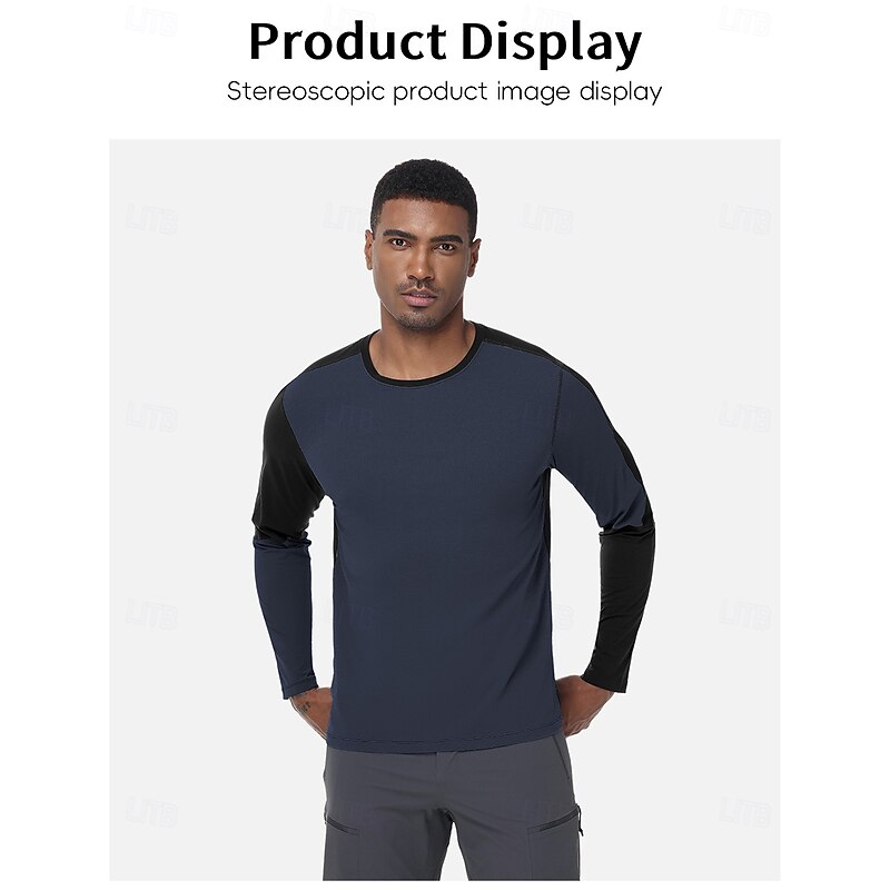 Men's Workout Tops Long Sleeve Bike Tee Tshirt with 3 Rear Pockets Lightweight Materials Sports Yellow Blue Dark Blue Clothing Apparel2