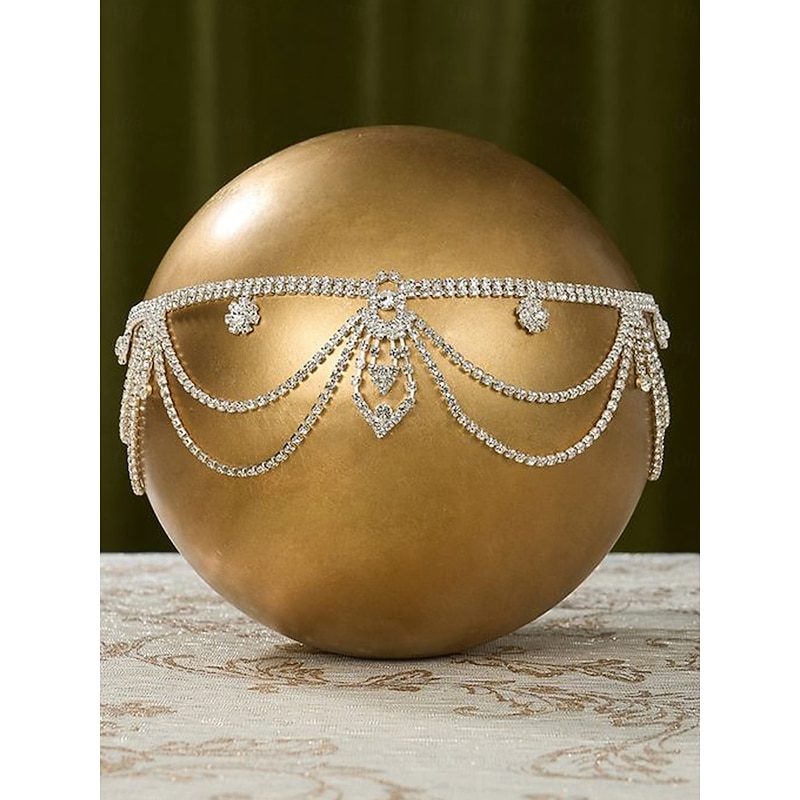 Women's 1920s Gatsby Rhinestone Headpiece Vintage Flapper Hair Accessory for Gatsby Themed Balls and Halloween Parties4