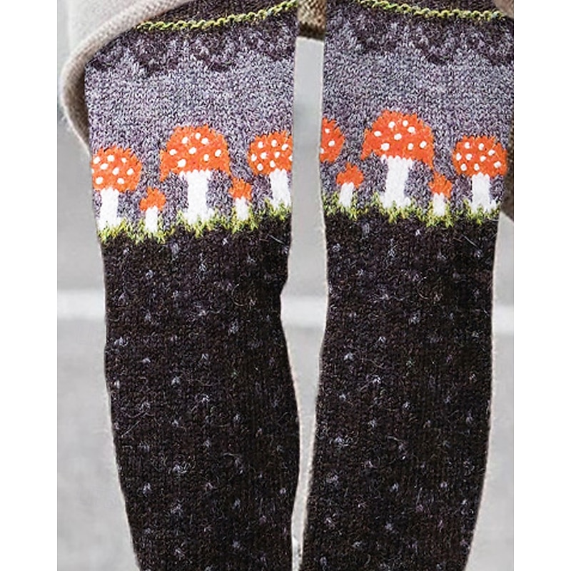 Women's Leggings Cozy Leggings Vacation Casual Full Length High Waist Graphic Printing Thermal Warm Comfortable Stretchy Vacation Casual Daily Black Fall Winter Slim Fit2