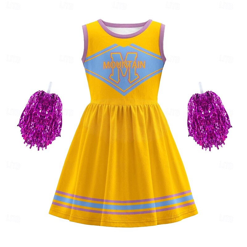 Zombie School Zombies 4 Cheerleader Costume Fancy Dress Cosplay Movie Cosplay for Girls' Kid's Halloween Carnival Performance Comic Con Anime Expo2