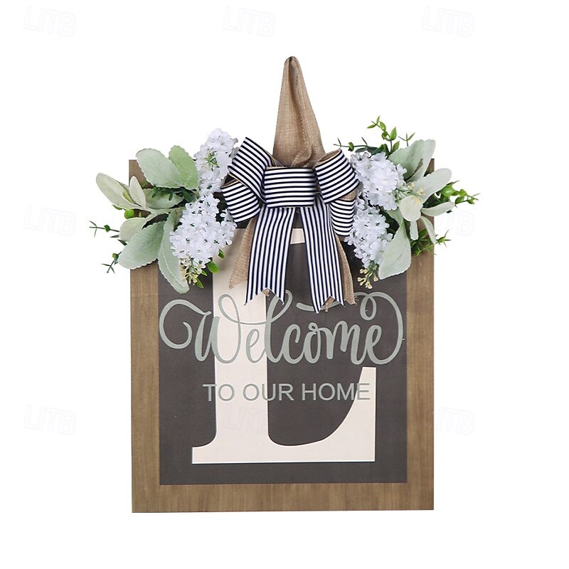 26 Alphabet Door Sign, Personalized Front Door Decoration, Wooden Craft Hanging Ornament, Home Entrance Display, Customizable Door Plaque, Holiday and Everyday Decor3