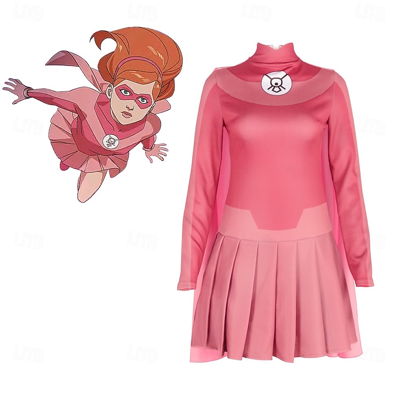 Invincible Atom Eve Superhero Costume Fancy Dress Anime Movie Cosplay for Women's Adults Halloween Carnival Performance Comic Con Anime Expo