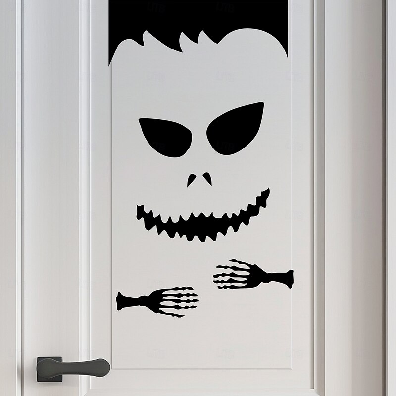 Halloween Scary Demon Hand Door Sticker, Creepy Ghost Hand Wall Decal, Self Adhesive Horror Decor for Haunted House Party, Spooky Festival Atmosphere4