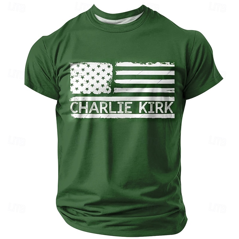 Men's American US Flag T Shirt Short Sleeve T shirt 3D Print Crew Neck Shirt Daily Military Street Daily Black Red Blue Summer Spring Clothing Apparel S M L XL XXL XXXL3