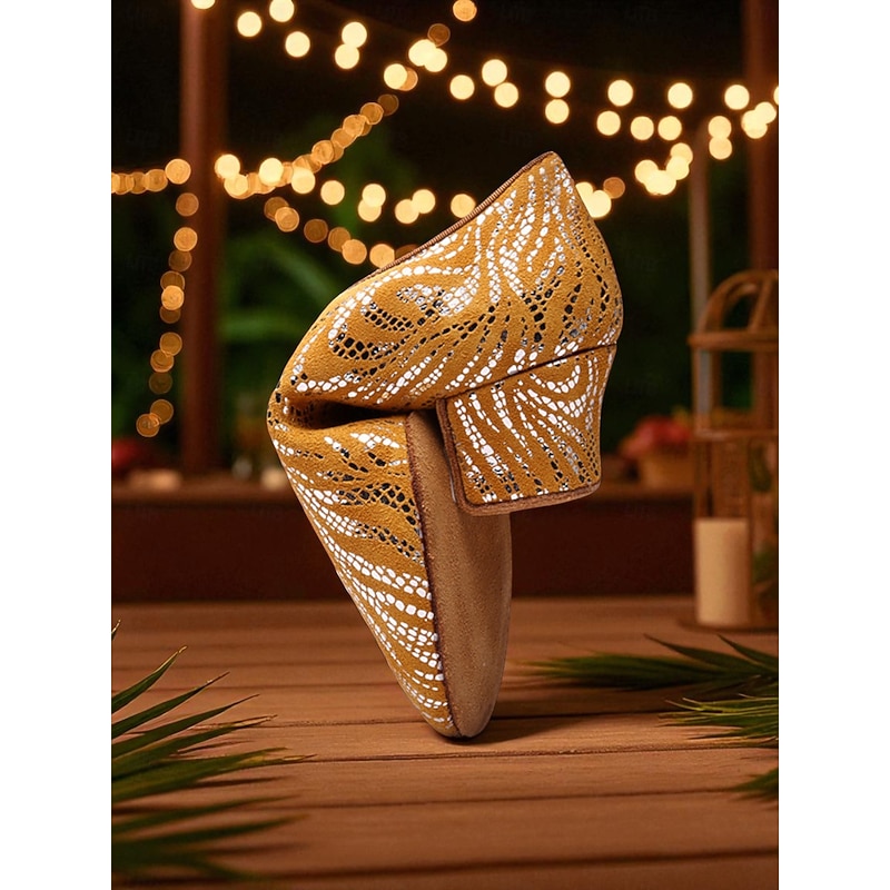 Women's Professional Latin Dance Shoes with Block Heel Glitter Pattern Lace-Up Design for Ballroom Dancing and Party Events3