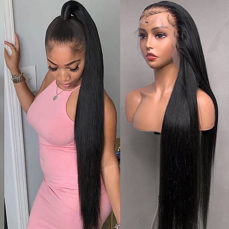 Full Lace Wig Straighr Hair Human Hair 10A Grade Brazilian Human Hair Wigs 150% Density for Black Women
