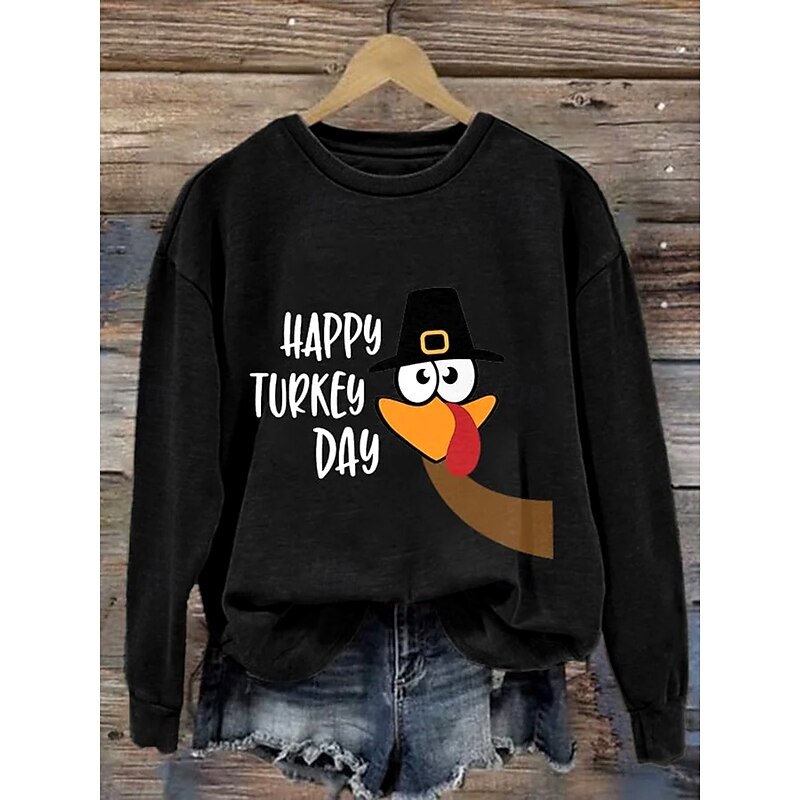 Women's Pullover Sweatshirt Hoodies Graphic Animal Letter Fashion Casual Long Sleeve Crew Neck Round Neck Regular Tops Street Dailywear Casual Print Black Orange Green Spring Fall Winter