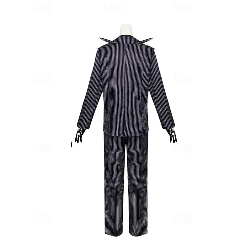 Jack Skellington Halloween Cosplay Costume Outfits Suits & Blazers The Nightmare Before Christmas Cosplay Kid's Halloween Carnival Masquerade Performance Easy Halloween Costumes Dress Up3