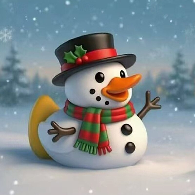 Retro Resin Christmas Duck Statue, Santa, Elf, Fairy & Snowman Resin Collectible Statue, Anime-Inspired Collectible Figurine for Holiday Party, Shelf Display, Desktop Ornament2