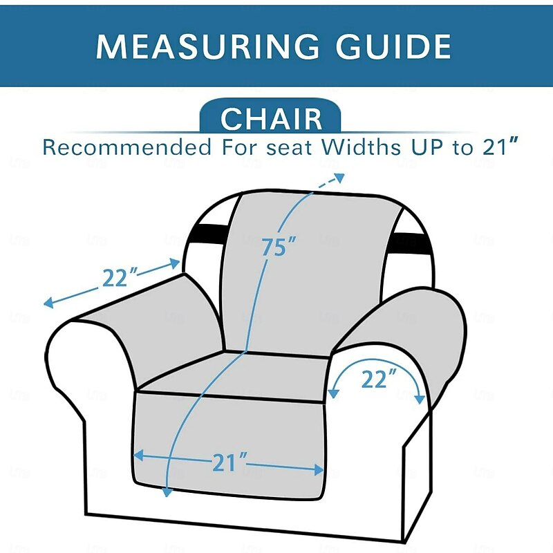 1 Seater Recliner Sofa Cushion Cover, Breathable Waterproof Pet-Friendly Sofa Cover, Simple Solid Color Universal Couch Protector Mat2
