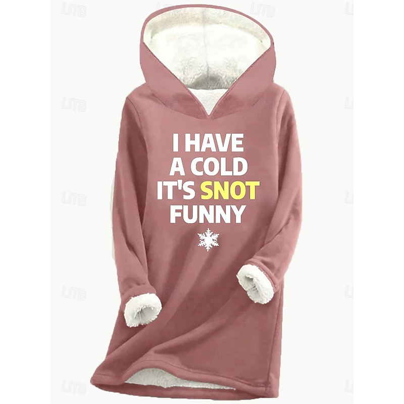 Women's Pullover Hoodie Sweatshirt Letter Warm Casual Fuzzy Long Sleeve Hooded Regular Tops Casual Sports Print Pink Blue Gray Winter3