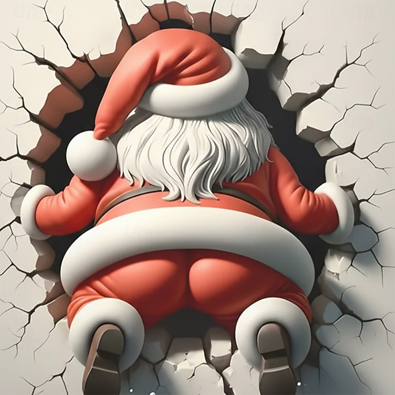 Christmas Men's Santa Claus Funny T Shirt Long Sleeve T shirt 3D Print Crew Neck Shirt Fashion Basic 3D Street Casual Daily Red Blue Summer Spring Clothing Apparel S M L XL XXL XXXL3