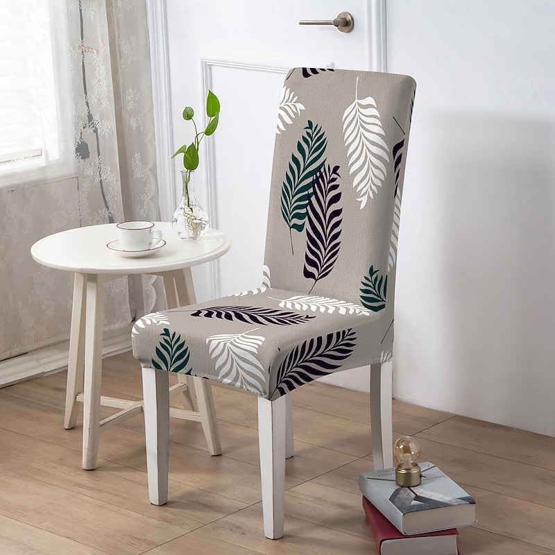 Office or Stool Chair Cover, Geometric Printed Polyester Slipcover, Durable Non-Slip Chair Protector for Home or Office4