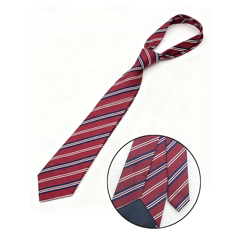 Men's Silk Necktie Classic Striped and Paisley Tie, Formal Business Wedding Party Accessory, Elegant Christmas Gift for Him4