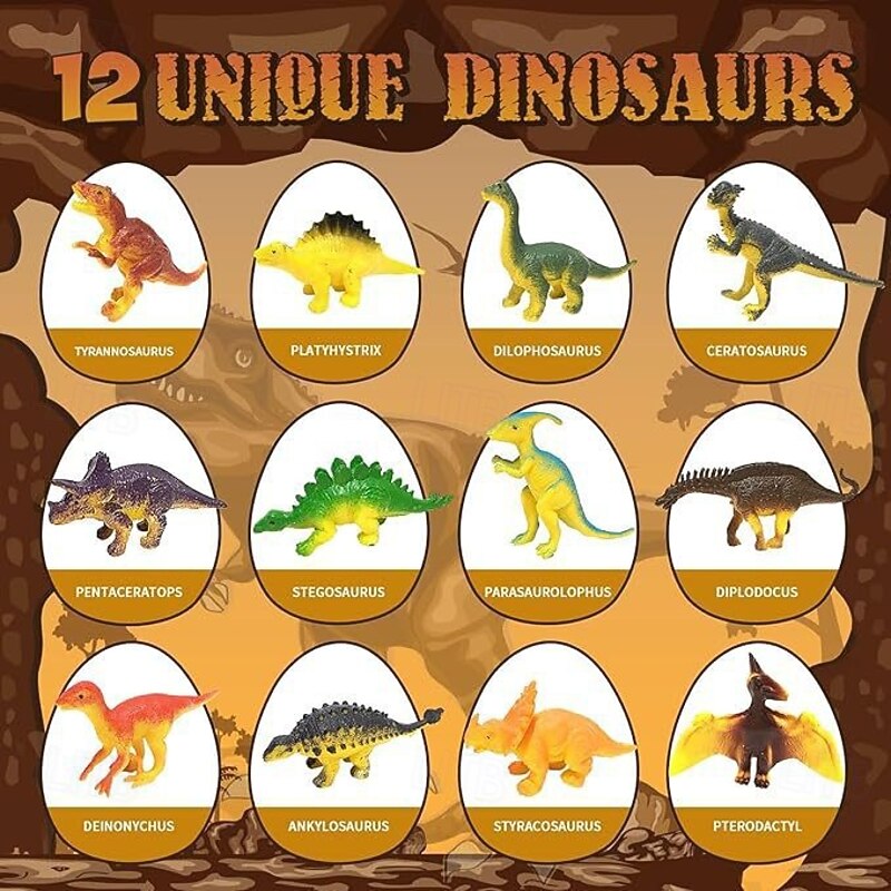 Dig a Dozen Dino Egg Kit for Kids - Dinosaur Toys Gift 3-12 Year Old - 12 Eggs & Surprise Dinosaurs - Basket Stuffers - Science STEM Activities - Boy Toy Party Gifts for Boys & Girls2