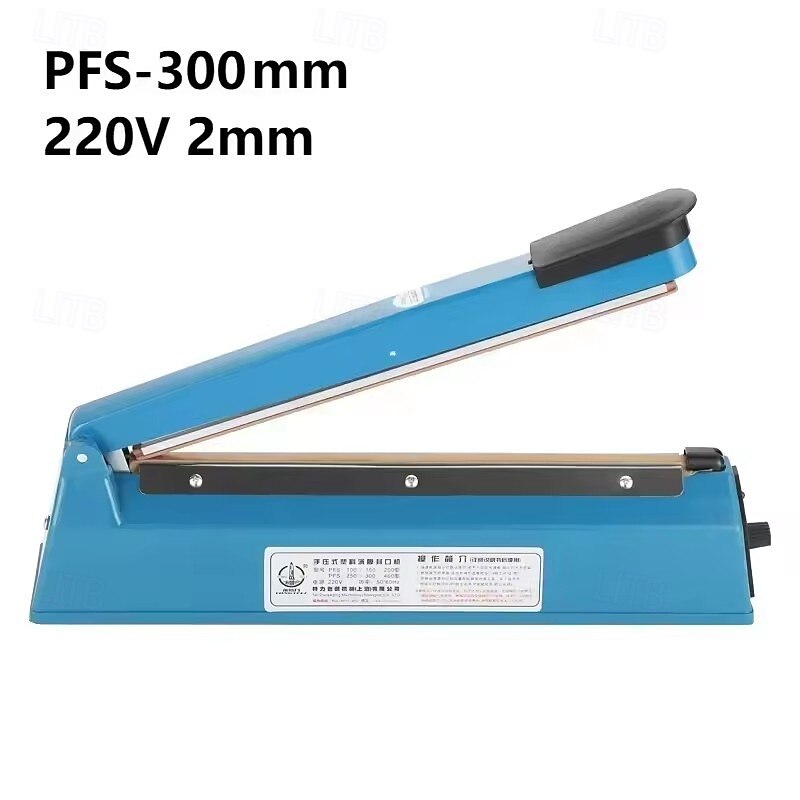 220V 2mm 300 Type Manual Sealing Machine Hand Pressure Commercial Sealing Packaging Machine Small Household Plastic Sealing