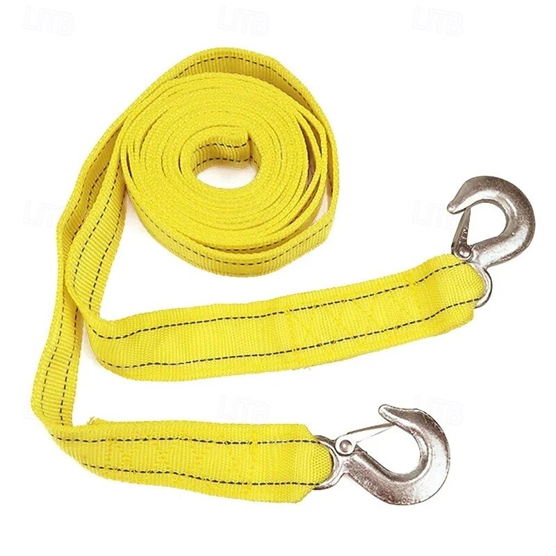 4M Heavy Duty 5 Ton Car Tow Cable Towing Pull Rope Strap Hooks Van Road Recovery for Audi Benz Buick Skoda Mazda Ford Toyota BMW Trailer Rope Towing Pull Rope Strap Hooks Van Road Recovery - Main Image