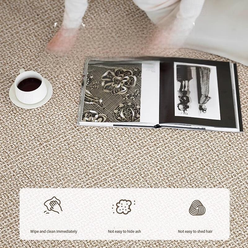 Minimalist Area Rug, Wash-Free Easy Clean Carpet for Living Room & Bedroom, Elegant Sofa Coffee Table Floor Mat, High-End Home Decor4