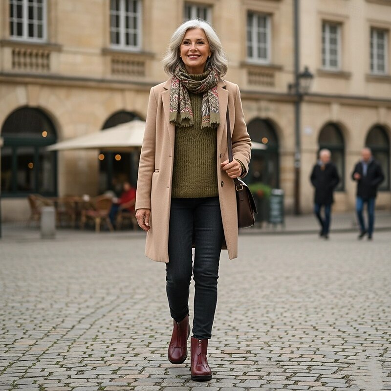 Women's Burgundy Faux Leather Ankle Boots, Double Zipper & Fleece Lined for Cozy Winter Warmth, Non - Slip Sole for All - Day Comfort4