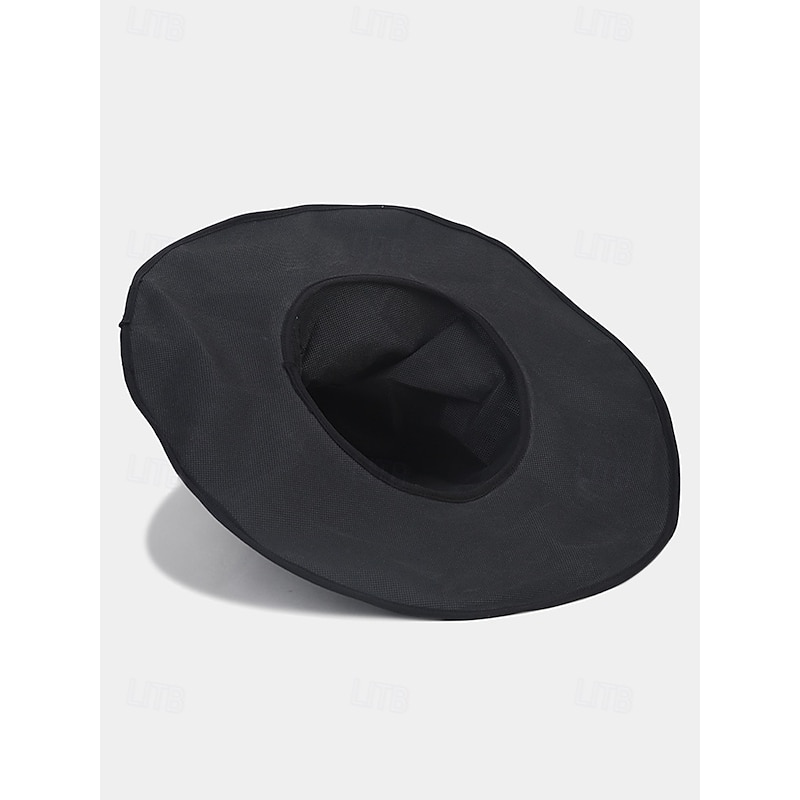 Women's Black Brown Halloween Witch Hat - Vintage Pointed Wizard Hat with Buckle, Classic Costume Accessory for Cosplay and Party Outfits4