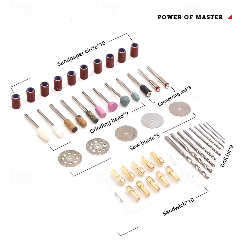 46pcs 3.6v Electric Grinding Pen Lithium Battery Manicure Carving Micro Electric Drill Type-c Grinding and Polishing Machine3