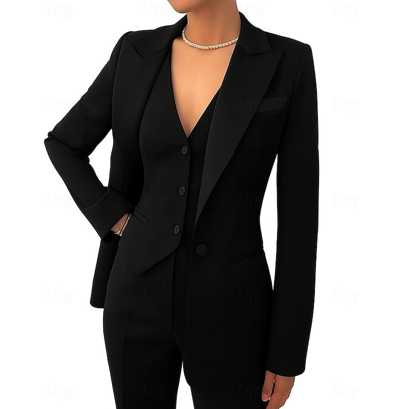 Women's Blazer Sport Coat Formal Wedding Guest Elegant Long Sleeve Peak Lapel Single Breasted2