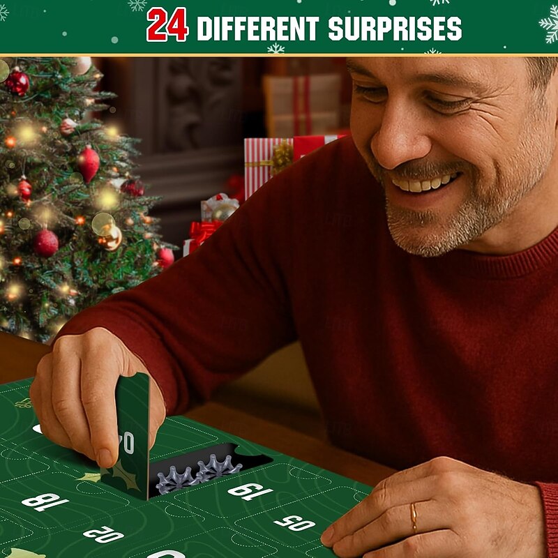 Golf Advent Calendar Christmas Gift for Golfers, 24-Day Xmas Count-down Calendar for Father, Husband, or Boyfriend, Perfect Holiday Gift Featuring Golf Balls, Tees, Ball Markers4