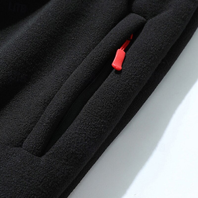 Men's Sweatpants Fleece Pants Joggers Trousers Winter Pants Drawstring Pocket Elastic Waist Plain Comfort Warm Sports Outdoor Daily Fashion Casual Black Blue Micro-elastic4