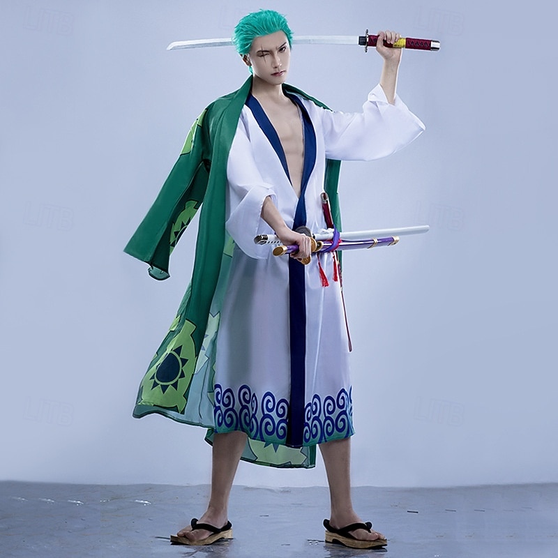 Roronoa Zoro Anime Cosplay Costume Outfits Cosplay Suits Carnival Masquerade Costume For Men's Adults'